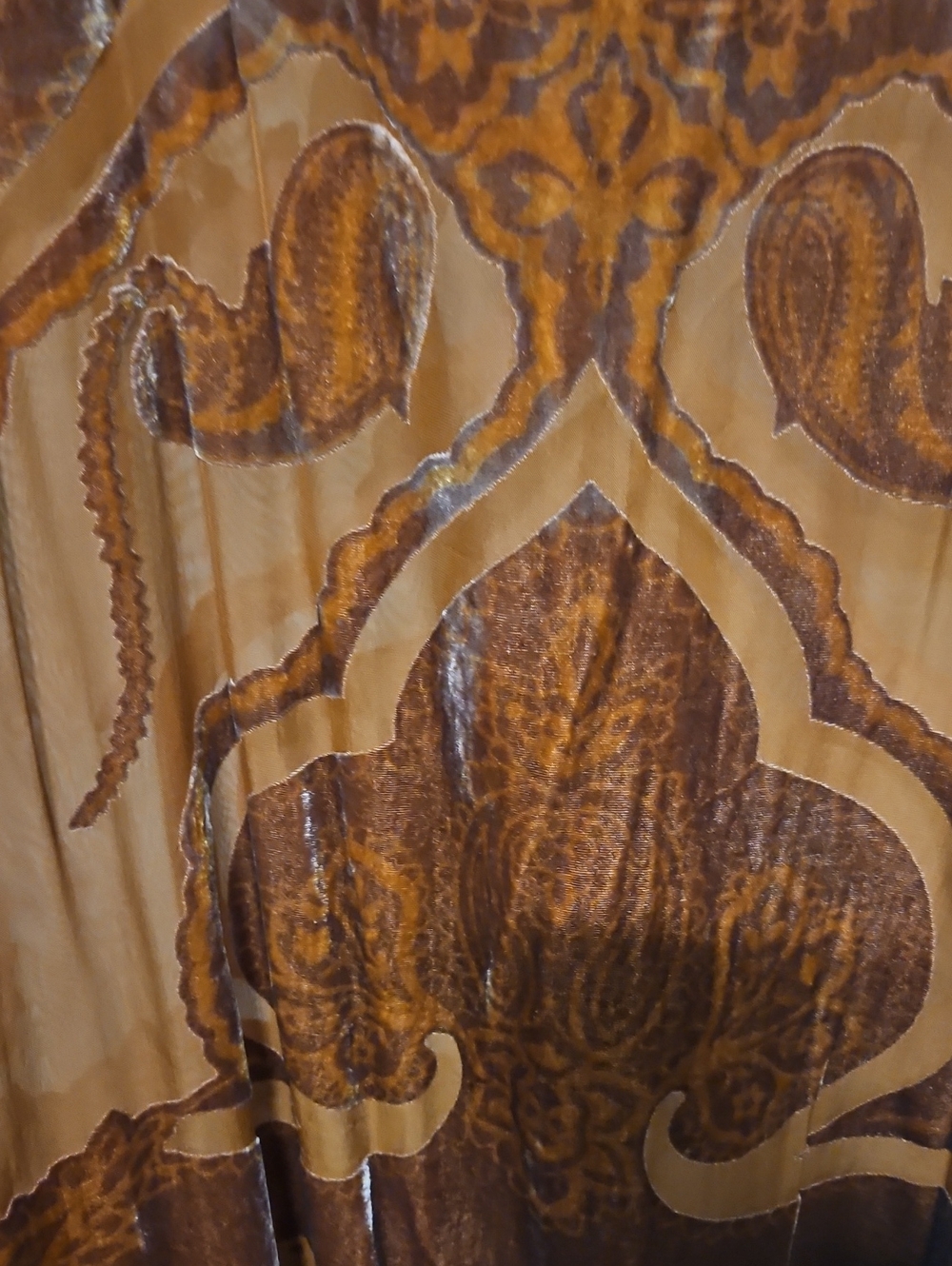 Chico's Copper Velvet Fringe Poncho - Picture 5 of 5